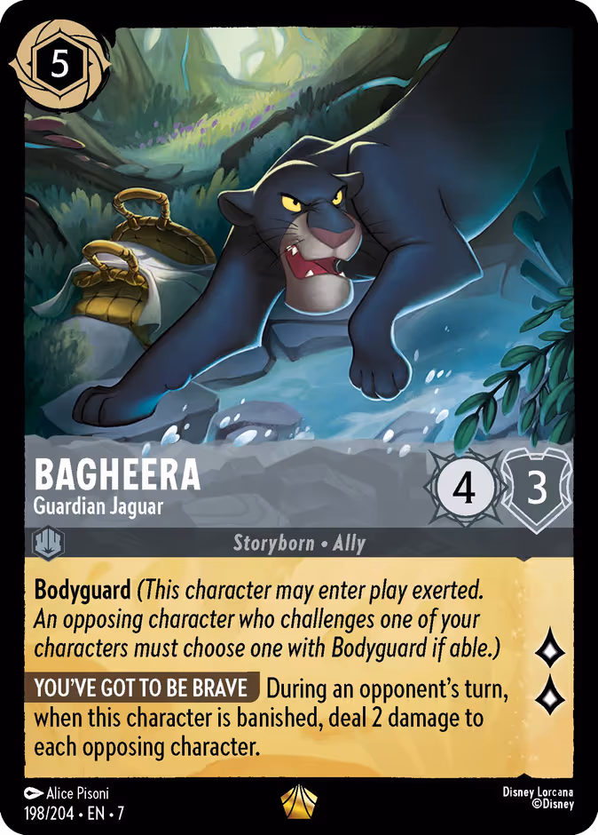 Bagheera - Guardian Jaguar Lorcana card (198/204, Archazia's Island)