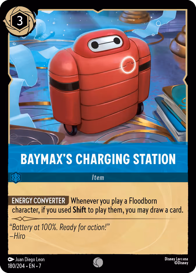 Baymax's Charging Station Lorcana card (180/204, Archazia's Island)