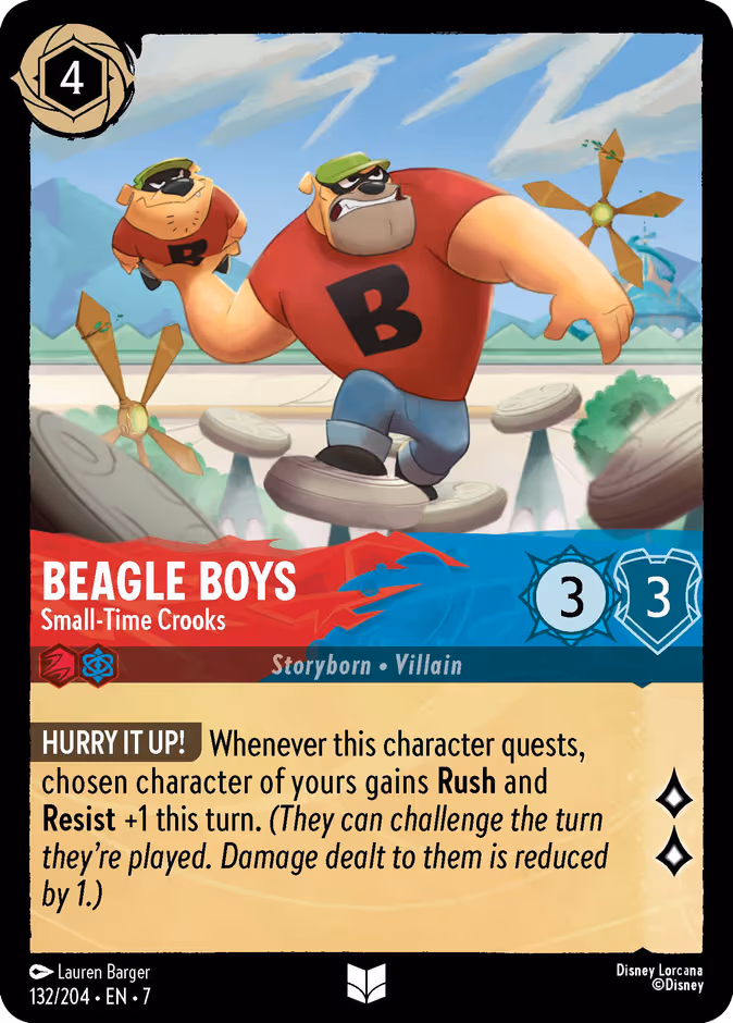 Beagle Boys - Small-Time Crooks Lorcana card (132/204, Archazia's Island)