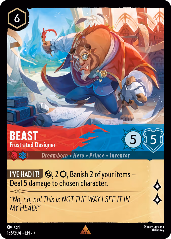 Beast - Frustrated Designer Lorcana card (136/204, Archazia's Island)