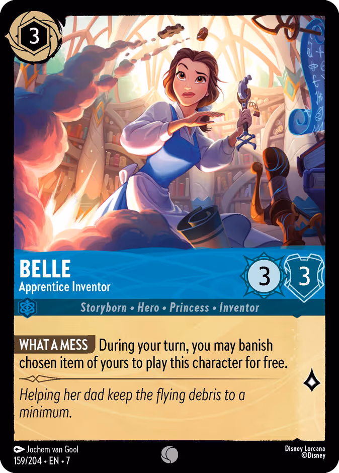 Belle - Apprentice Inventor Lorcana card (159/204, Archazia's Island)
