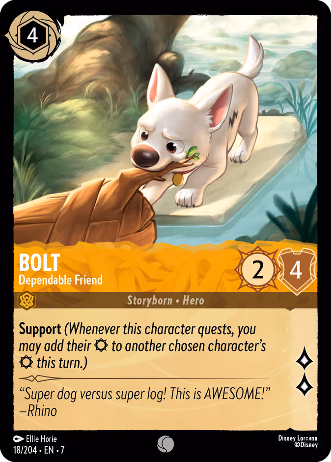 Bolt - Dependable Friend Lorcana card (18/204, Archazia's Island)