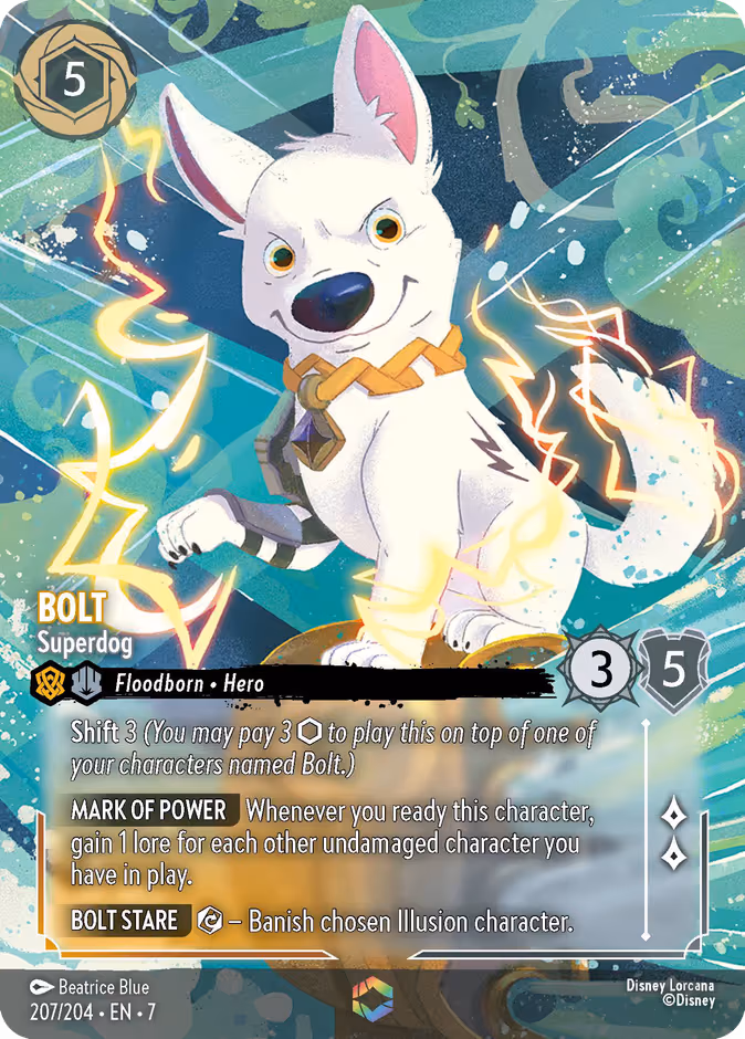 Bolt - Superdog Lorcana card (207/204, Archazia's Island)