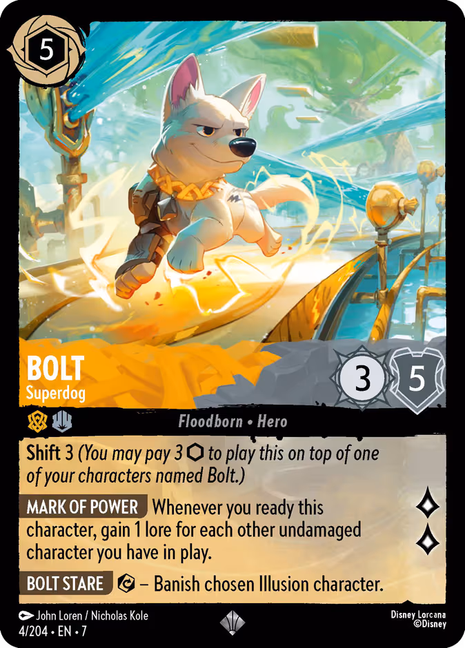 Bolt - Superdog Lorcana card (4/204, Archazia's Island)
