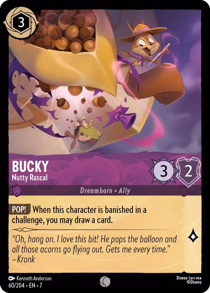 Bucky - Nutty Rascal Lorcana card (60/204, Archazia's Island)