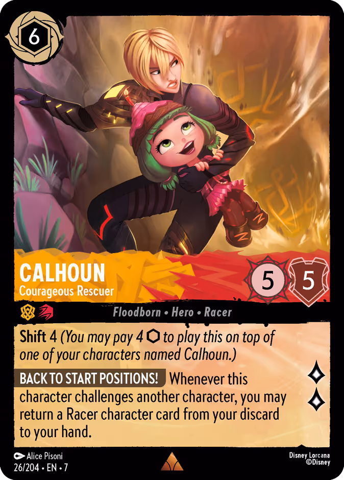 Calhoun - Courageous Rescuer Lorcana card (26/204, Archazia's Island)