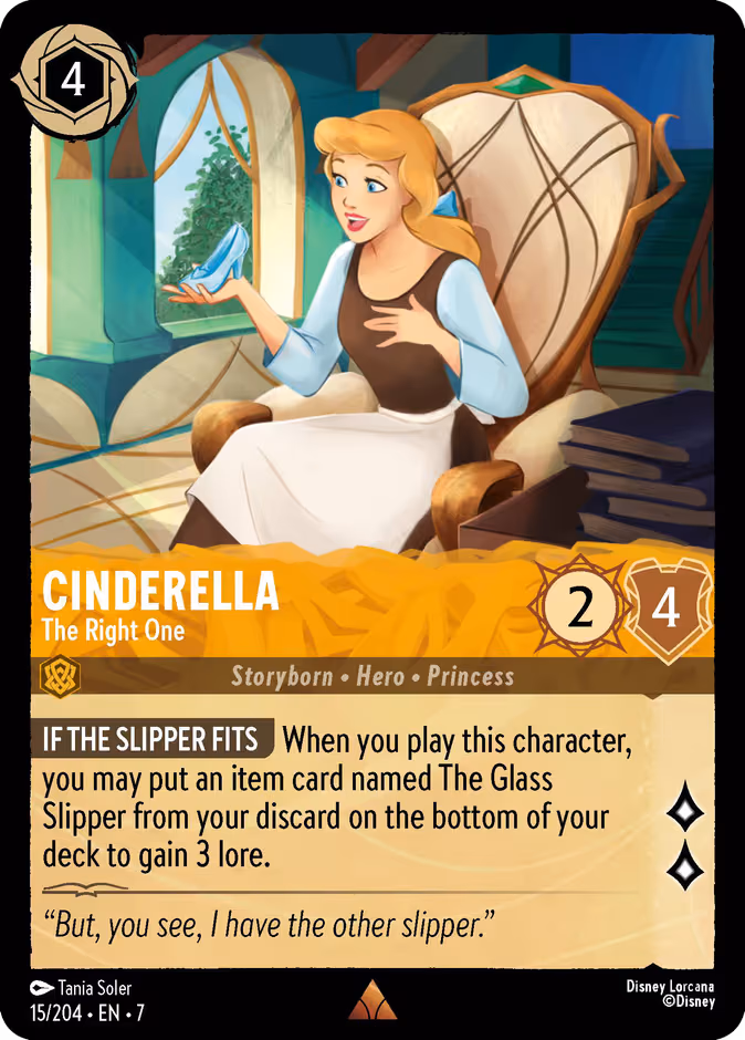 Cinderella - The Right One Lorcana card (15/204, Archazia's Island)