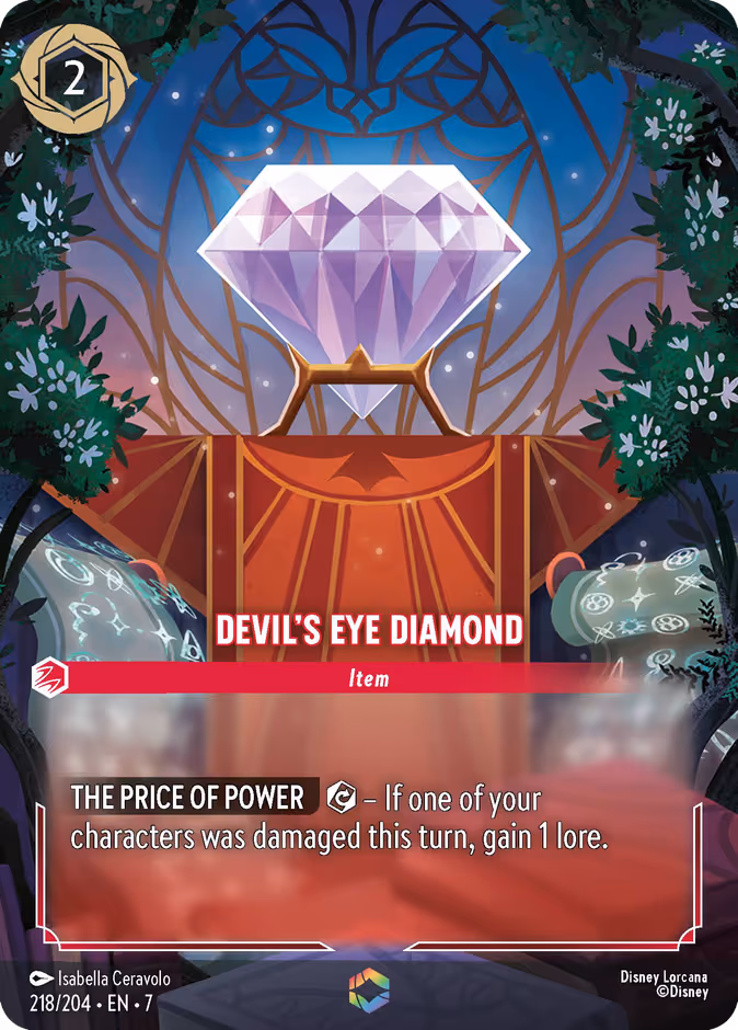 Devil's Eye Diamond Lorcana card (218/204, Archazia's Island)