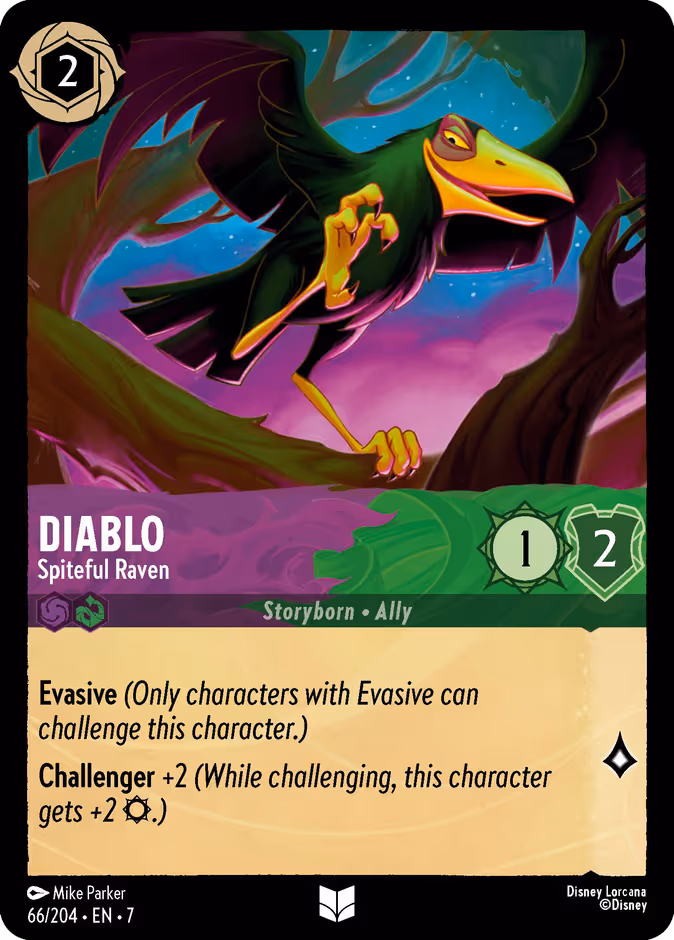 Diablo - Spiteful Raven Lorcana card (66/204, Archazia's Island)