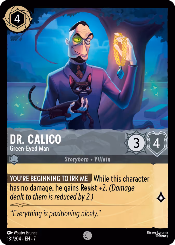 Dr. Calico - Green-Eyed Man Lorcana card (181/204, Archazia's Island)