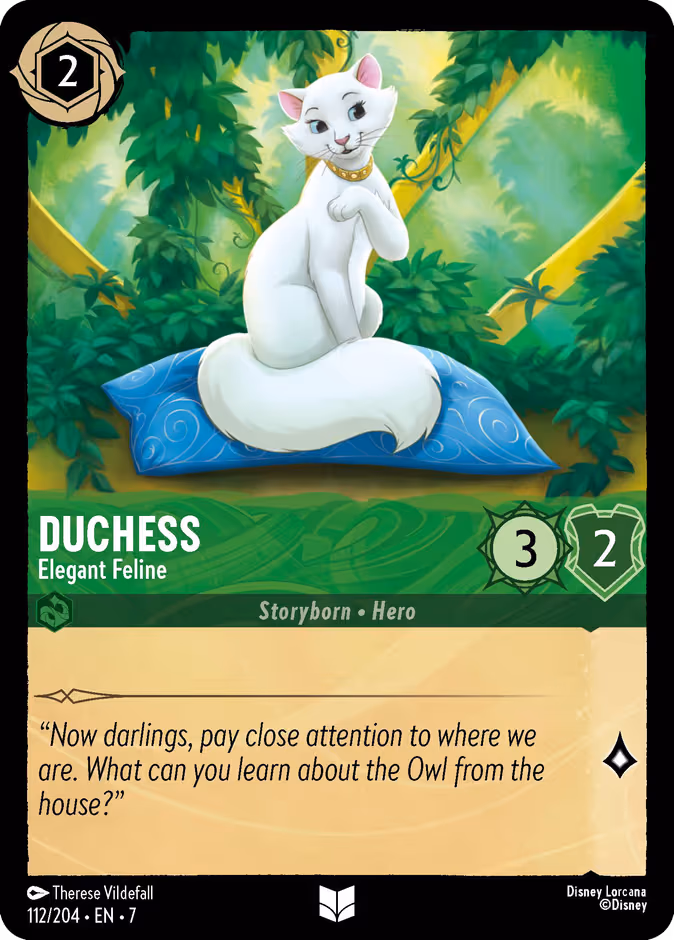 Duchess - Elegant Feline Lorcana card (112/204, Archazia's Island)