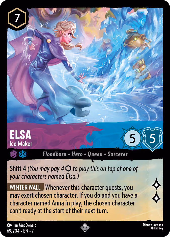 Elsa - Ice Maker Lorcana card (69/204, Archazia's Island)