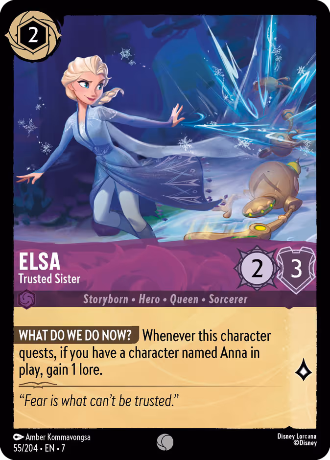 Elsa - Trusted Sister Lorcana card (55/204, Archazia's Island)