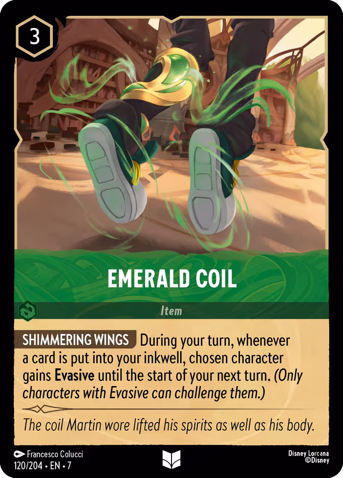 Emerald Coil Lorcana card (120/204, Archazia's Island)