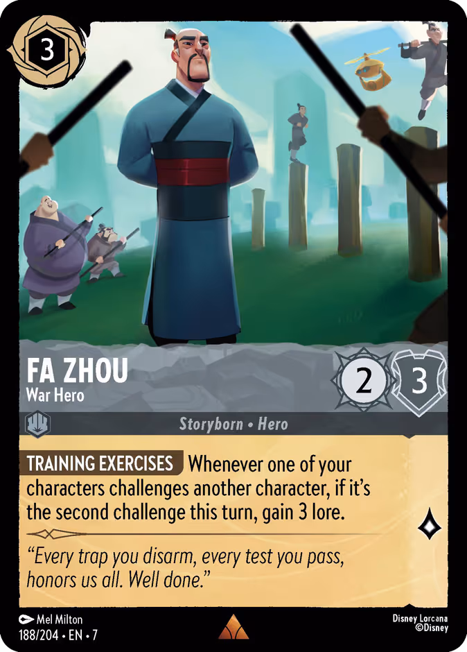 Fa Zhou - War Hero Lorcana card (188/204, Archazia's Island)