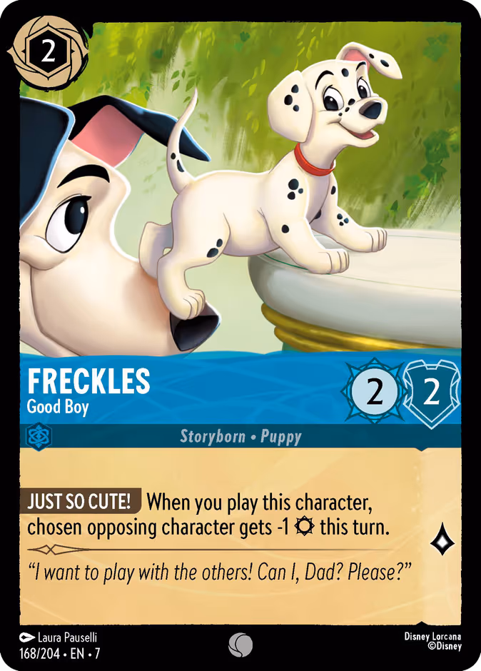 Freckles - Good Boy Lorcana card (168/204, Archazia's Island)