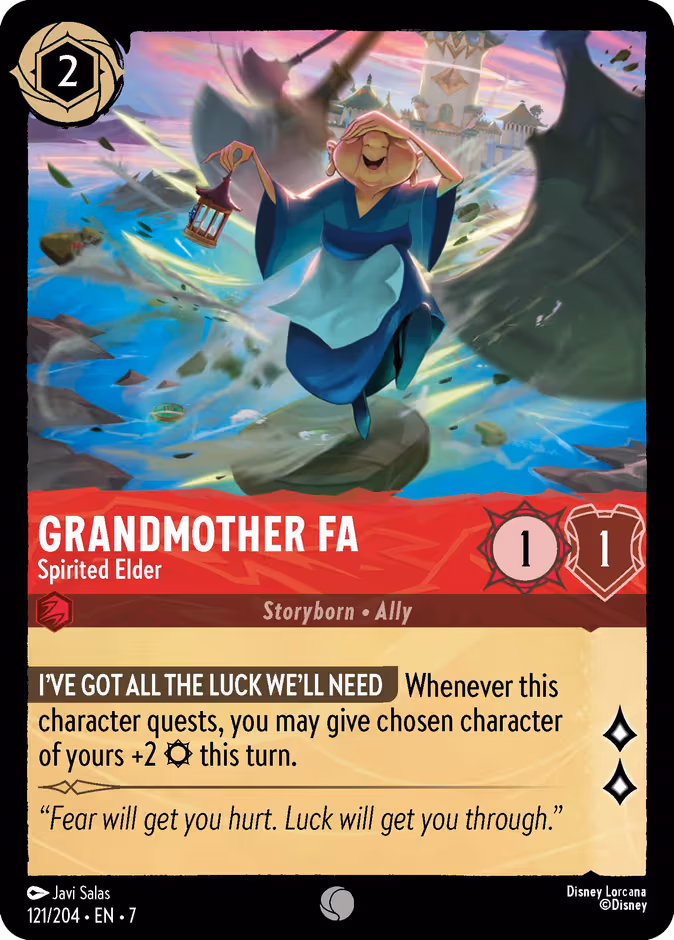 Grandmother Fa - Spirited Elder Lorcana card (121/204, Archazia's Island)