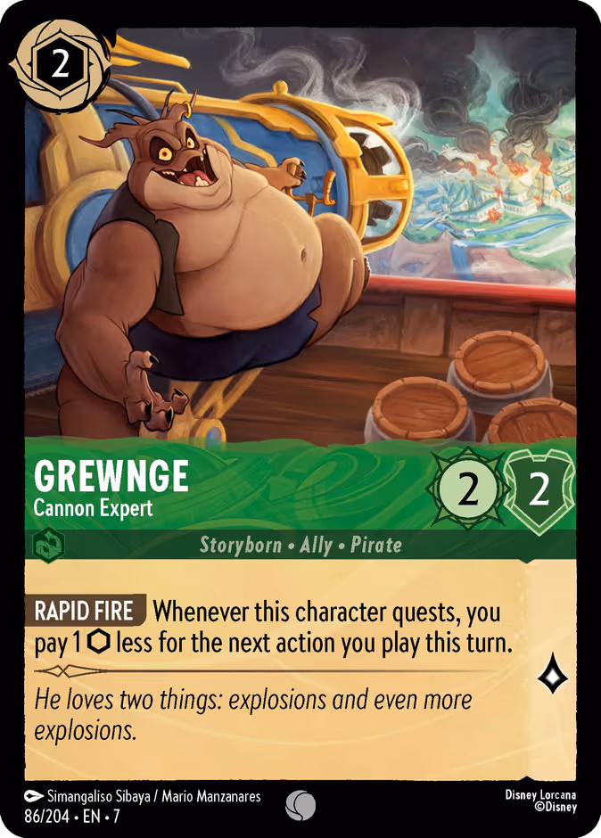 Grewnge - Cannon Expert Lorcana card (86/204, Archazia's Island)