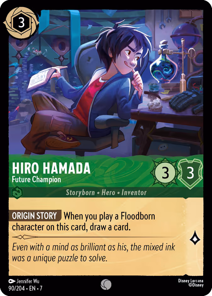 Hiro Hamada - Future Champion Lorcana card (90/204, Archazia's Island)