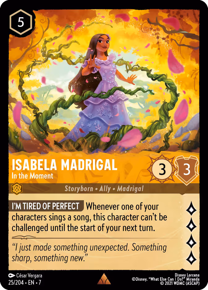 Isabela Madrigal - In the Moment Lorcana card (25/204, Archazia's Island)