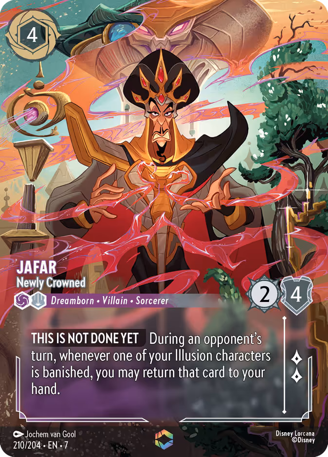 Jafar - Newly Crowned Lorcana card (210/204)