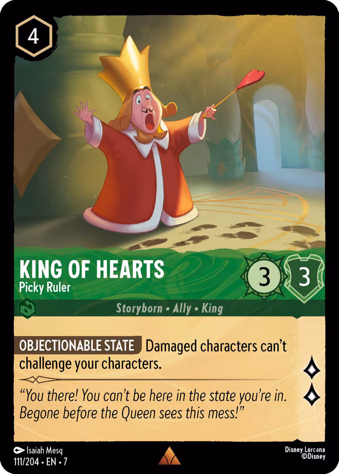 King of Hearts - Picky Ruler Lorcana card (111/204, Archazia's Island)