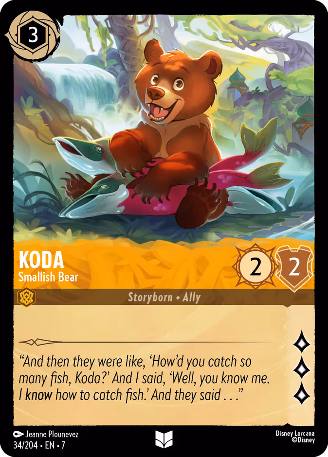 Koda - Smallish Bear Lorcana card (34/204, Archazia's Island)
