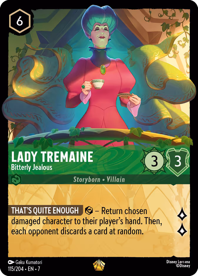 Lady Tremaine - Bitterly Jealous Lorcana card (115/204, Archazia's Island)