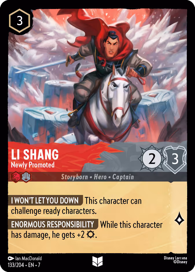 Li Shang - Newly Promoted Lorcana card (133/204, Archazia's Island)