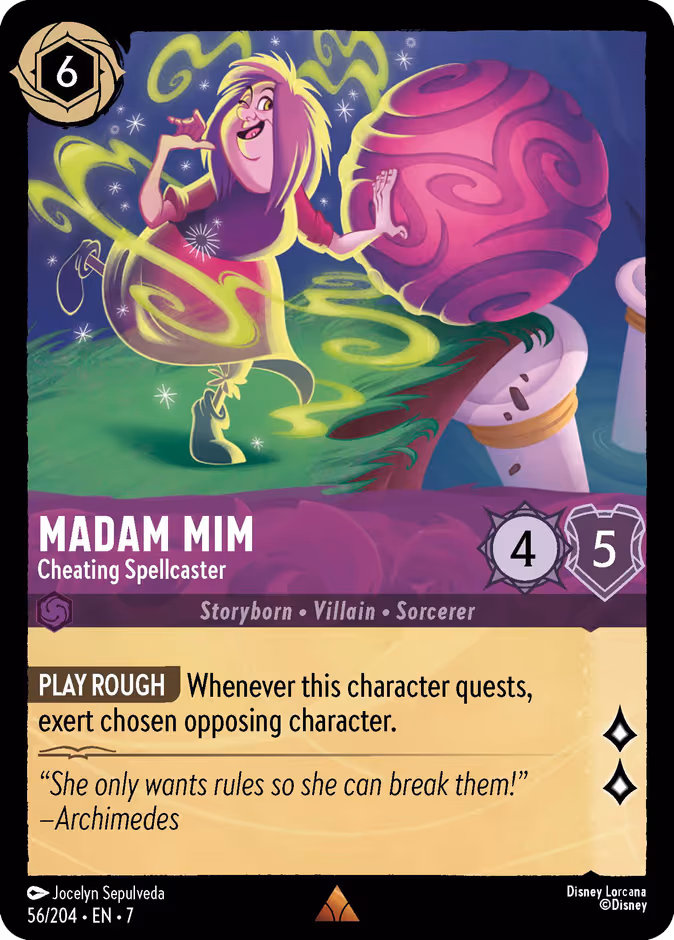 Madam Mim - Cheating Spellcaster Lorcana card (56/204, Archazia's Island)