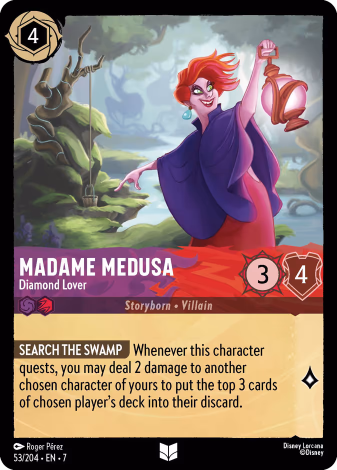 Madame Medusa - Diamond Lover Lorcana card (53/204, Archazia's Island)