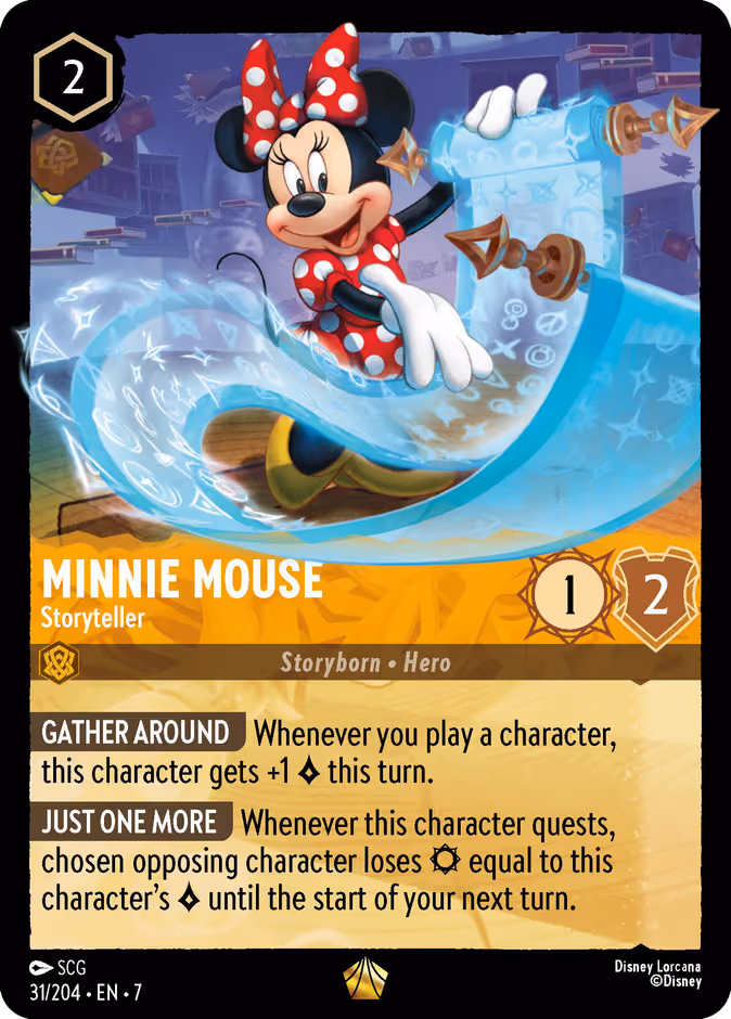 Minnie Mouse - Storyteller Lorcana card (31/204, Archazia's Island)