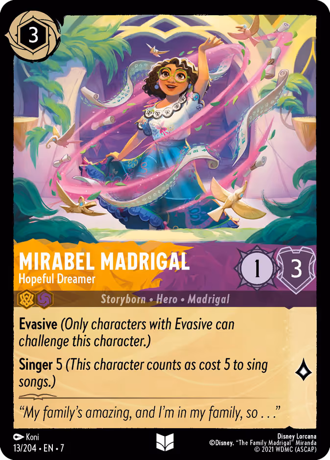 Mirabel Madrigal - Hopeful Dreamer Lorcana card (13/204, Archazia's Island)