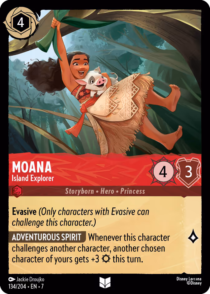 Moana - Island Explorer Lorcana card (134/204, Archazia's Island)