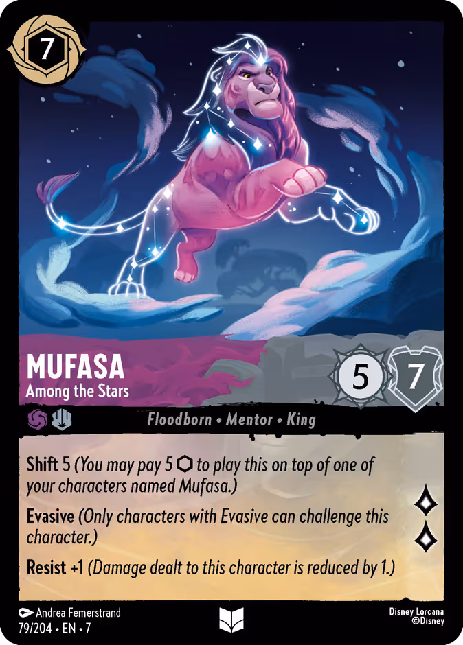 Mufasa - Among the Stars Lorcana card (79/204, Archazia's Island)