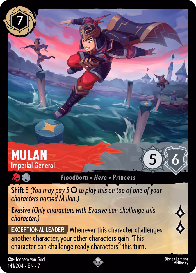 Mulan - Imperial General Lorcana card (141/204, Archazia's Island)