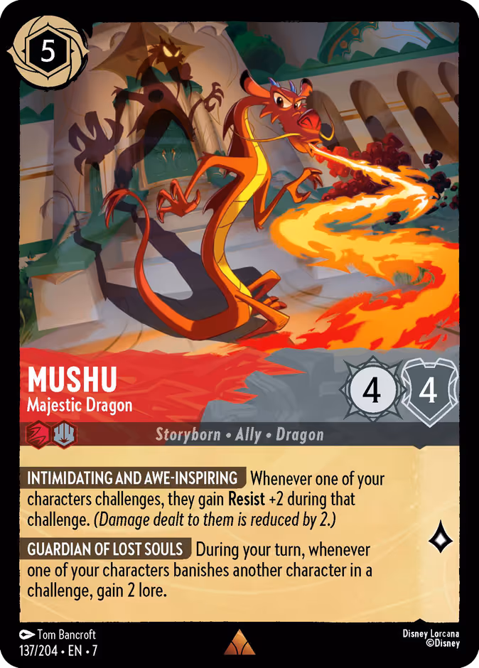 Mushu - Majestic Dragon Lorcana card (137/204, Archazia's Island)