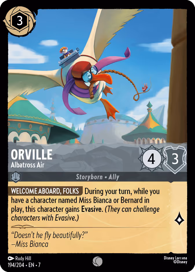 Orville - Albatross Air Lorcana card (194/204, Archazia's Island)