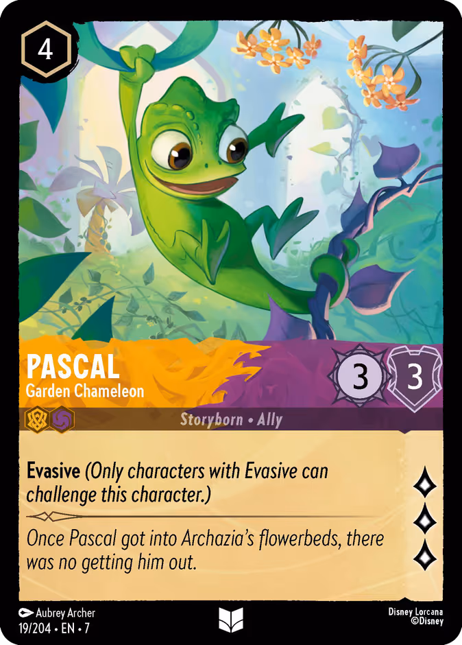 Pascal - Garden Chameleon Lorcana card (19/204, Archazia's Island)