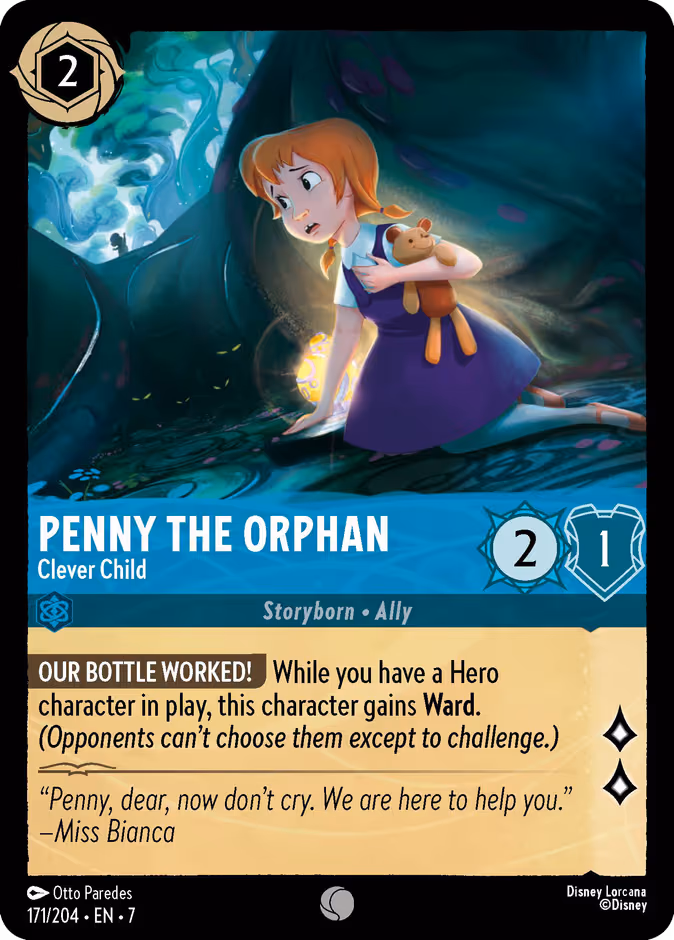 Penny the Orphan - Clever Child Lorcana card (171/204, Archazia's Island)
