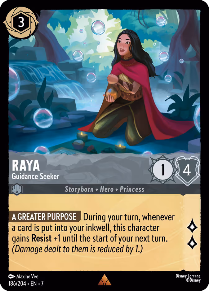 Raya - Guidance Seeker Lorcana card (186/204, Archazia's Island)