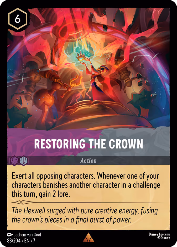 Restoring the Crown Lorcana card (83/204, Archazia's Island)