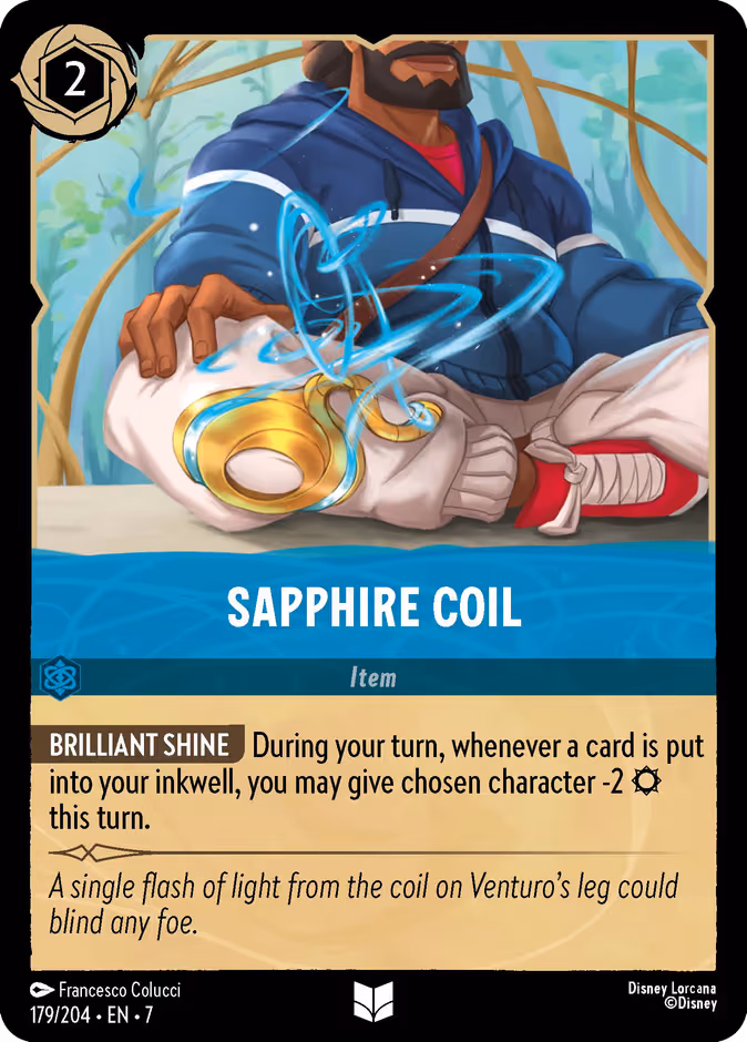 Sapphire Coil Lorcana card (179/204, Archazia's Island)