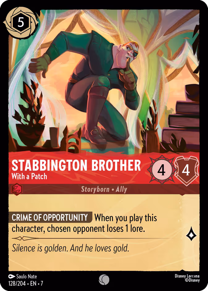 Stabbington Brother - With a Patch Lorcana card (128/204, Archazia's Island)
