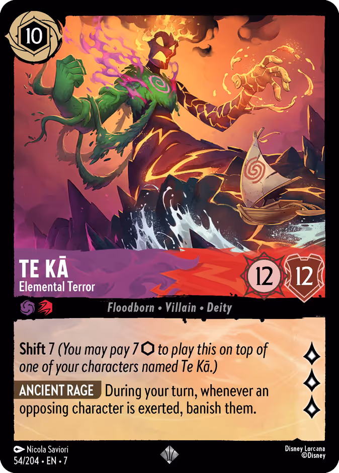Te Kā - Elemental Terror Lorcana card (54/204, Archazia's Island)