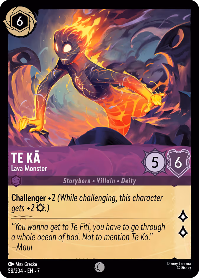Te Kā - Lava Monster Lorcana card (58/204, Archazia's Island)
