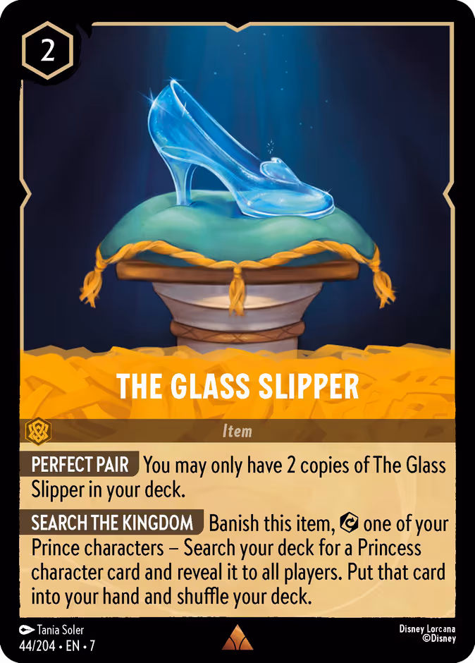 The Glass Slipper Lorcana card (44/204, Archazia's Island)