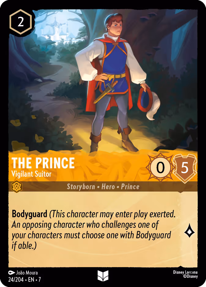 The Prince - Vigilant Suitor Lorcana card (24/204, Archazia's Island)