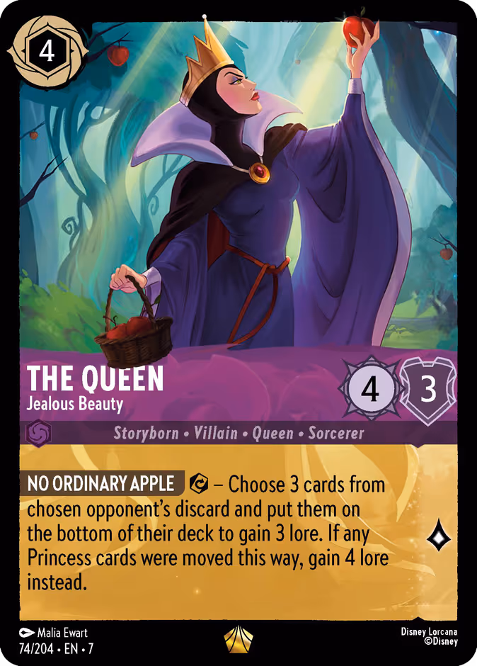 The Queen - Jealous Beauty Lorcana card (74/204, Archazia's Island)