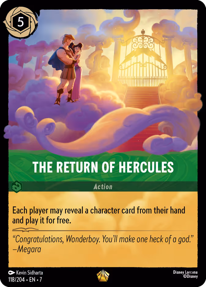 The Return of Hercules Lorcana card (118/204, Archazia's Island)